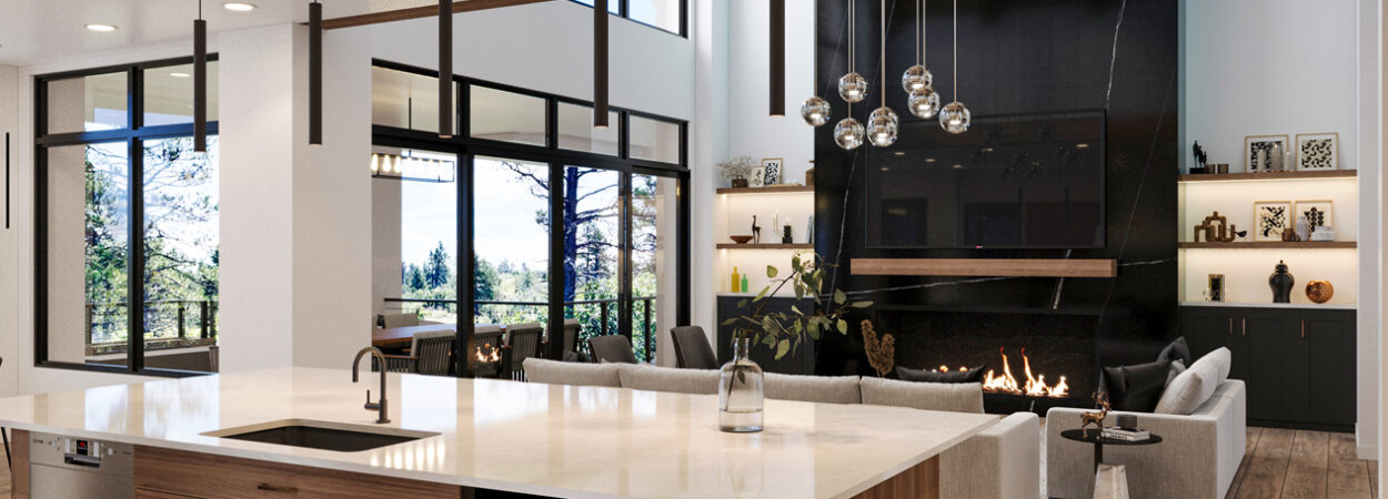 Connor Residence Interior Kitchen Great Room custom homes